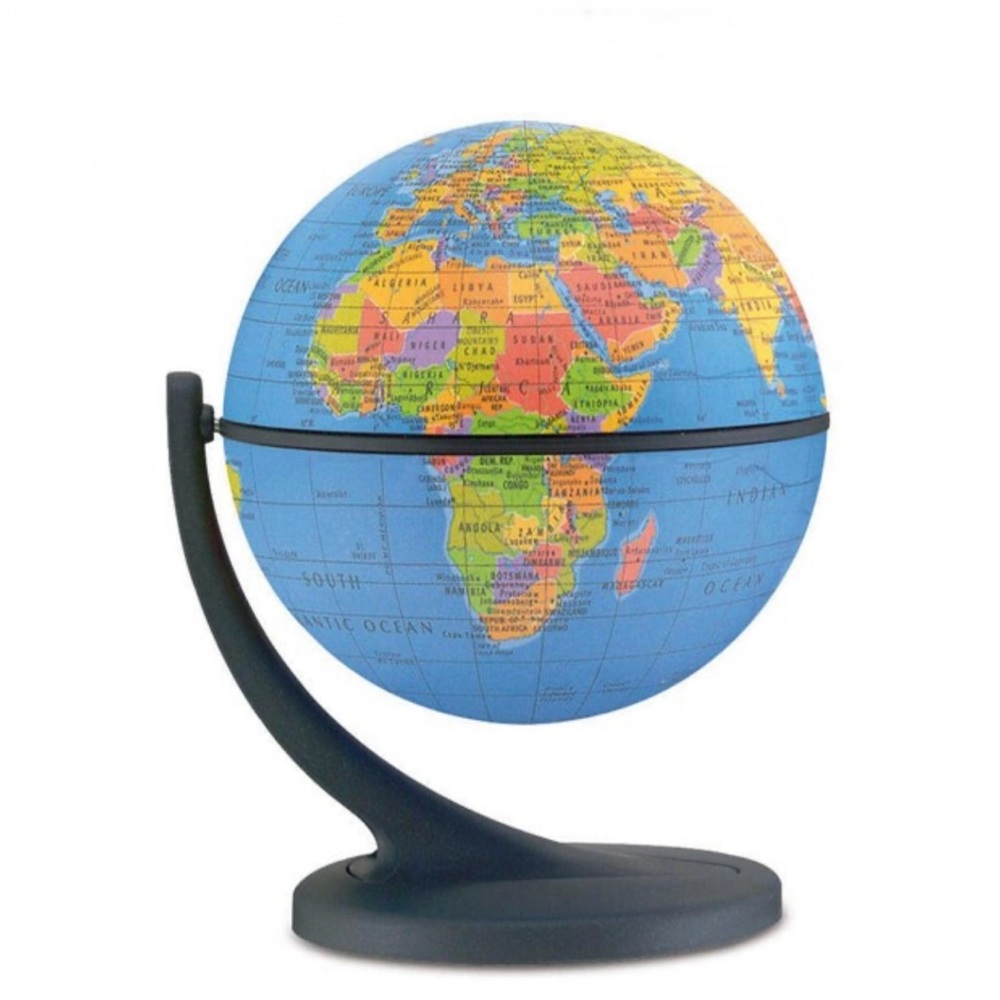 Replogle’s Small Blue Wonder Globe - Rotates Horizontally + Vertically on 2 Axis